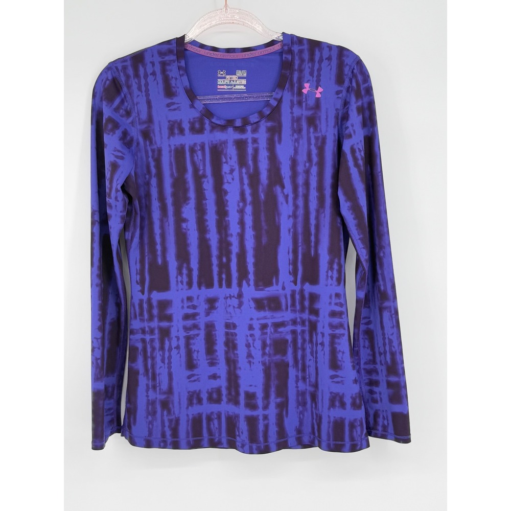Under Armour‎ Purple Tie Dye Long Sleeve Athletic Shirt Women's Size Medium